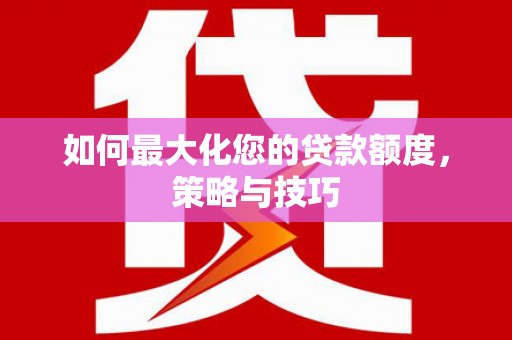 桃山如何最大化您的贷款额度，策略与技巧