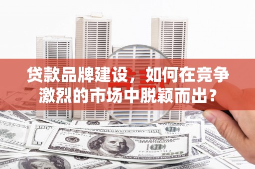 桃山贷款品牌建设，如何在竞争激烈的市场中脱颖而出？