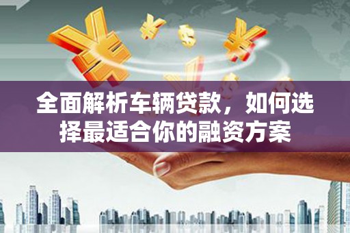 桃山全面解析车辆贷款，如何选择最适合你的融资方案