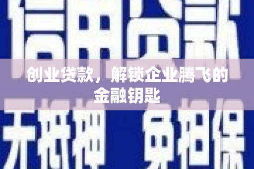 桃山创业贷款，解锁企业腾飞的金融钥匙