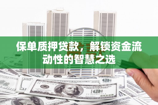 桃山保单质押贷款，解锁资金流动性的智慧之选
